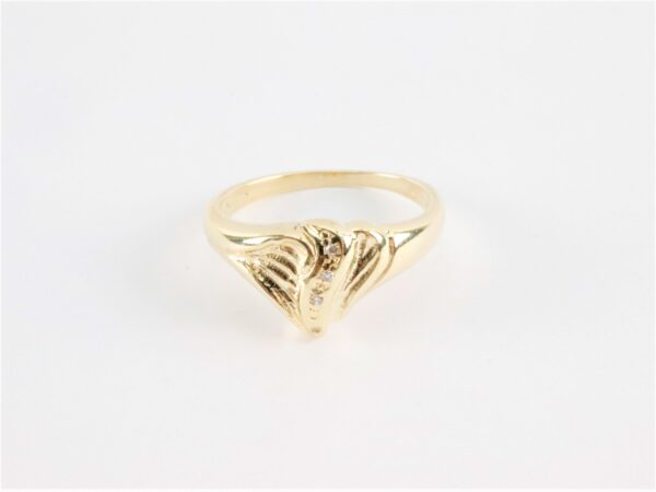 Ring in Gelbgold  mit Diamant – Bild 6