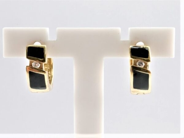 Creolen in Gelbgold  mit Zirkonia