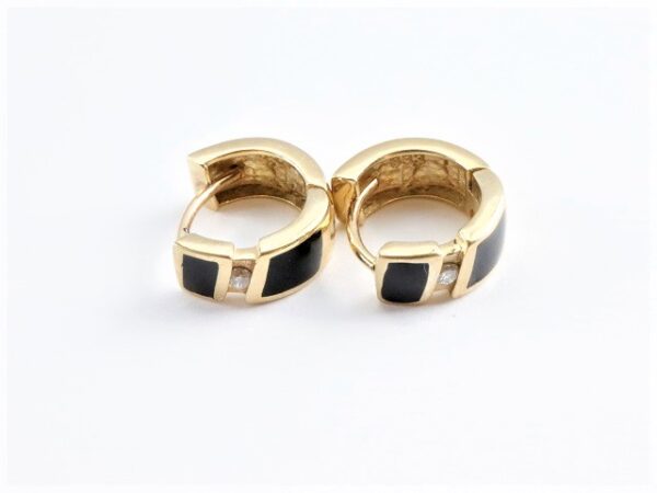 Creolen in Gelbgold  mit Zirkonia – Bild 5