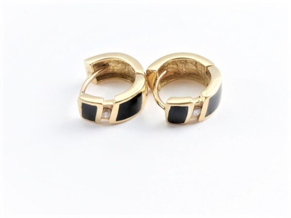 Creolen in Gelbgold  mit Zirkonia – Bild 6