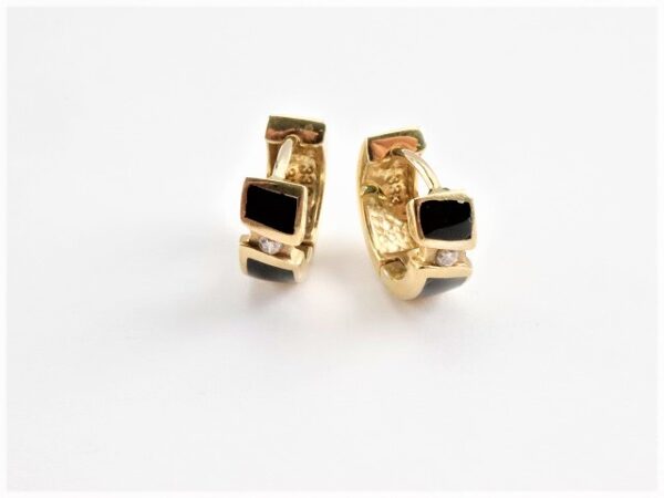 Creolen in Gelbgold  mit Zirkonia – Bild 7
