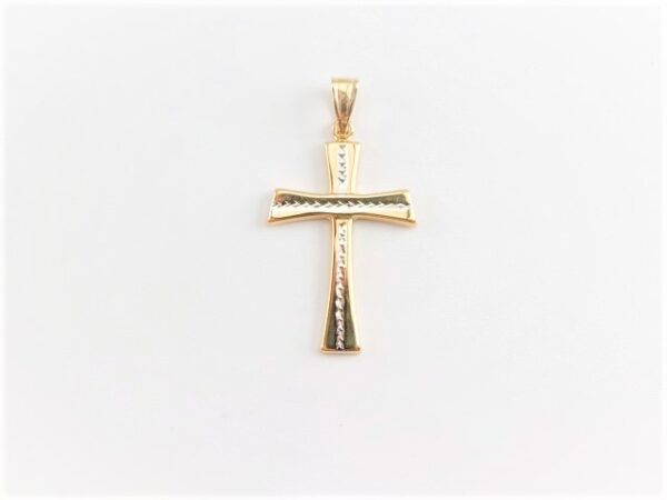 Kreuz   - Gelbgold mit Weißgold - – Bild 3