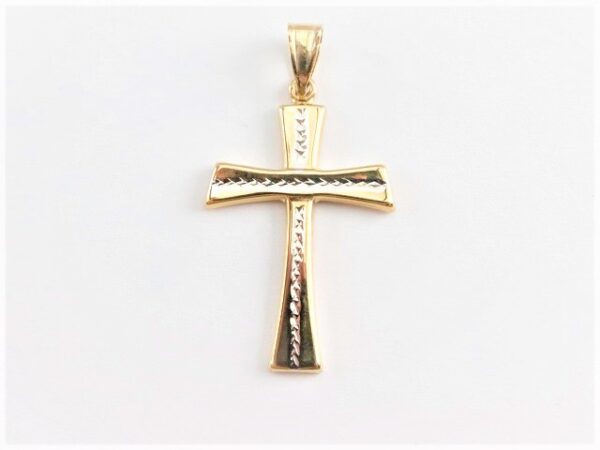 Kreuz   - Gelbgold mit Weißgold - – Bild 4
