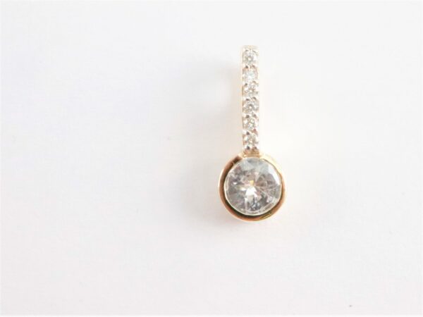 Anhänger in Gelbgold mit Diamanten – Bild 2