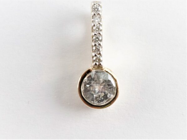 Anhänger in Gelbgold mit Diamanten – Bild 3