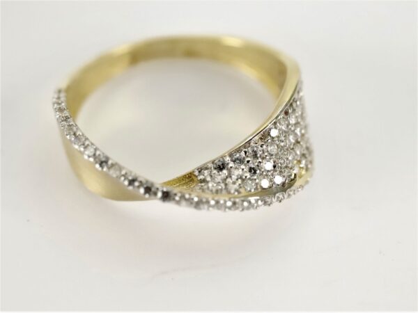 sehr feiner Ring in Gelbgold mit Zirkonia – Bild 5
