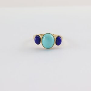 375 Gold  Ring mit echten Steinen