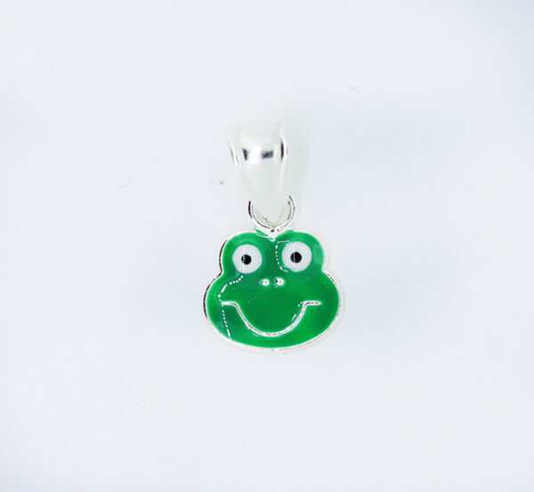 Set- grüner Frosch -  Sterlingsilber rhodiniert – Bild 2