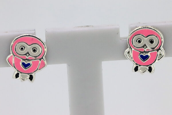Ohrstecker kleines Kücken in Rosa in Sterlingsilber – Bild 2