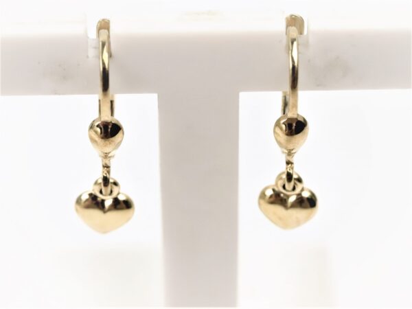 Ohrhänger kleines Herz in Gelbgold