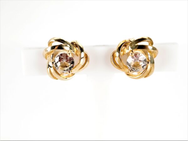 Ohrstecker in Gelbgold mit Zirkonia – Bild 2