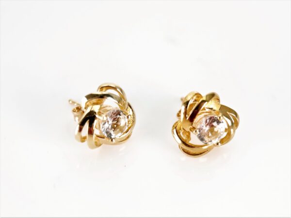 Ohrstecker in Gelbgold mit Zirkonia – Bild 4