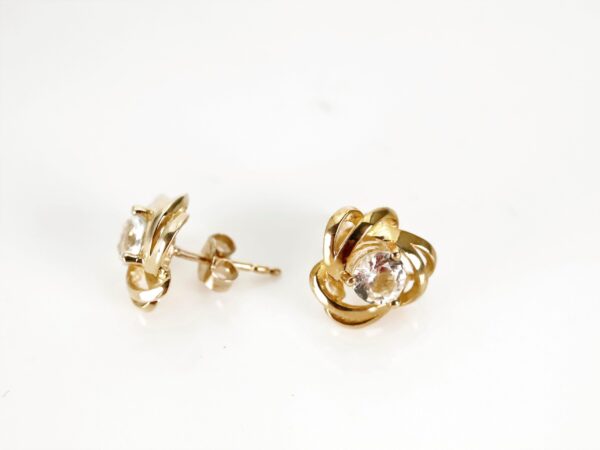 Ohrstecker in Gelbgold mit Zirkonia