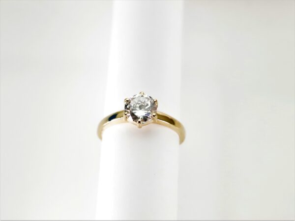 sehr feiner Ring in Gelbgold mit Zirkonia – Bild 4
