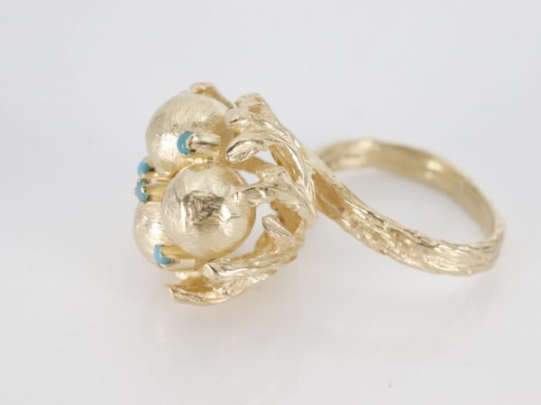 ausgefallener, stabiler Ring in Gelbgold – Bild 6