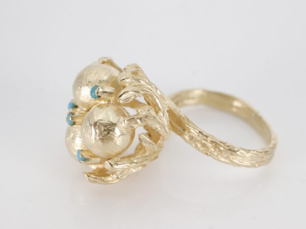 ausgefallener, stabiler Ring in Gelbgold – Bild 7