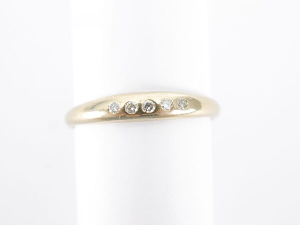 Ring in Gelbgold  mit Diamanten – Bild 3