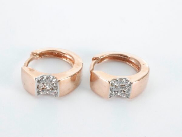 Creolen  in Rotgold mit Zirkonia -