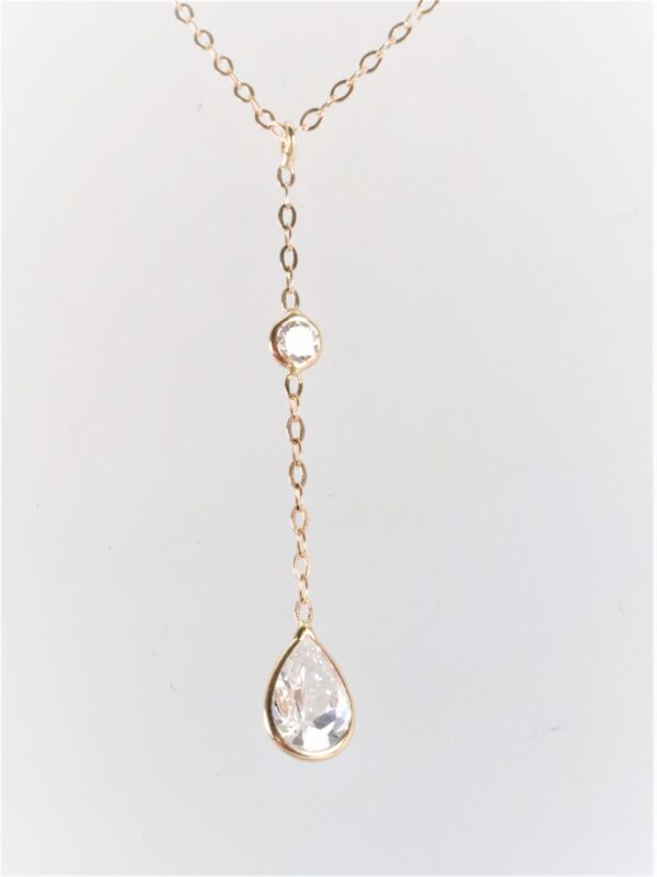 Collier in Gelbgold mit Zirkonia – Bild 3