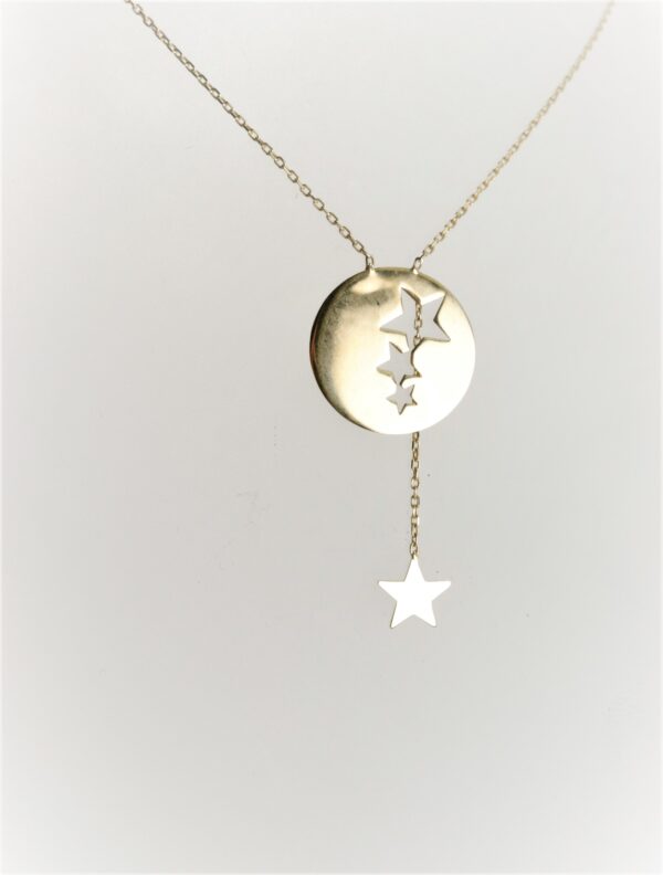Collier  mit Sternenanhänger in Gelbgold – Bild 2