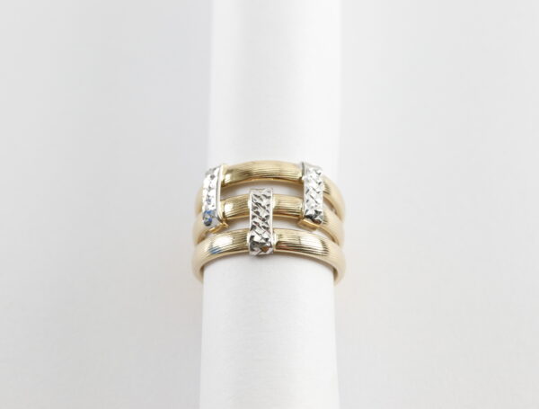 Ring  Gelbgold und Weißgold