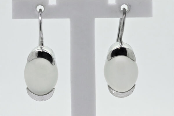 Ohrhänger Sterlingsilber rhodiniert mit Mondstein