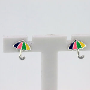 Ohrstecker  Sterlingsilber rhodiniert als Regenschirm