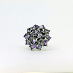 Ring Sterlingsilber rhodiniert  mit  Amethyst