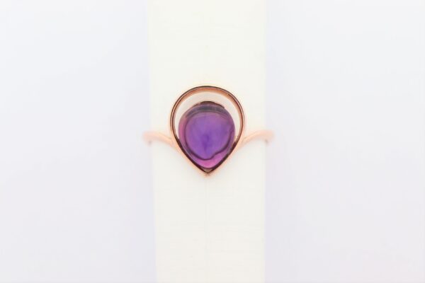 Ring Sterlingsilber vergoldet mit Amethyst – Bild 4