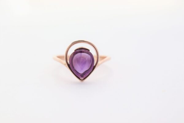 Ring Sterlingsilber vergoldet mit Amethyst – Bild 5
