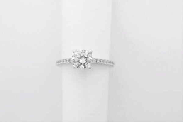 feiner Ring aus Sterlingsilber rhodiniert mit Zirkonia – Bild 5