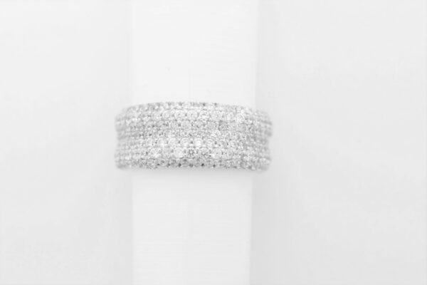 stabiler Ring in Sterlingsilber rhodiniert mit Zirkon – Bild 2