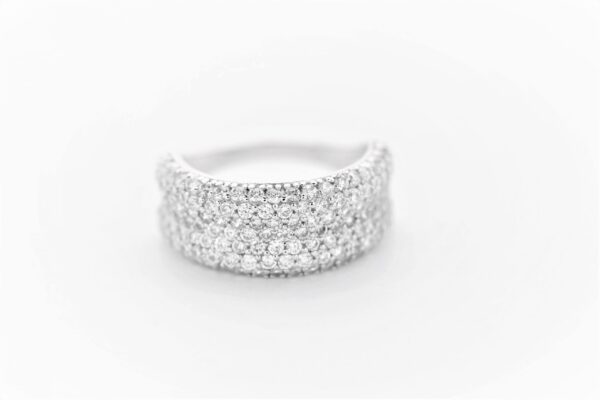 stabiler Ring in Sterlingsilber rhodiniert mit Zirkon – Bild 3