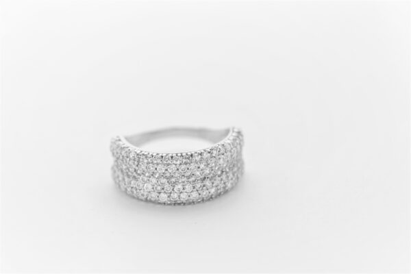 stabiler Ring in Sterlingsilber rhodiniert mit Zirkon – Bild 4