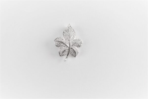 Brosche als Blatt  in Sterlingsilber – Bild 3