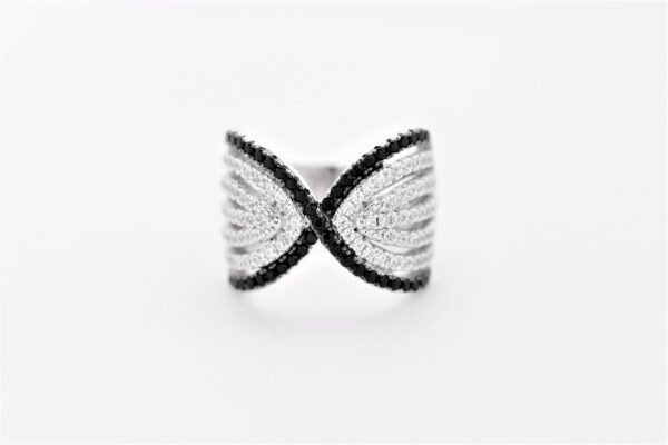Ring 925 Sterlingsilber rhodiniert mit Zirkonia – Bild 3