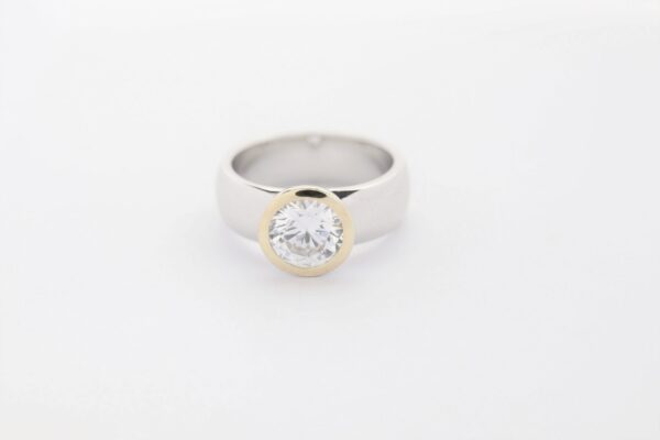 Damenring Sterlingsilber rhodiniert mit Zirkonia – Bild 3