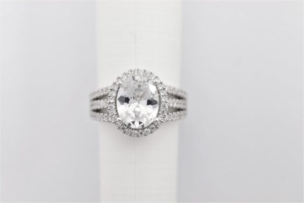 feiner Ring Sterlingsilber rhodiniert mit Zirkonia – Bild 2