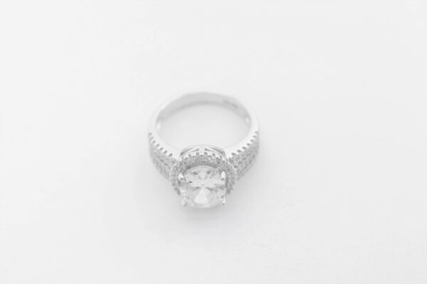 feiner Ring Sterlingsilber rhodiniert mit Zirkonia – Bild 5