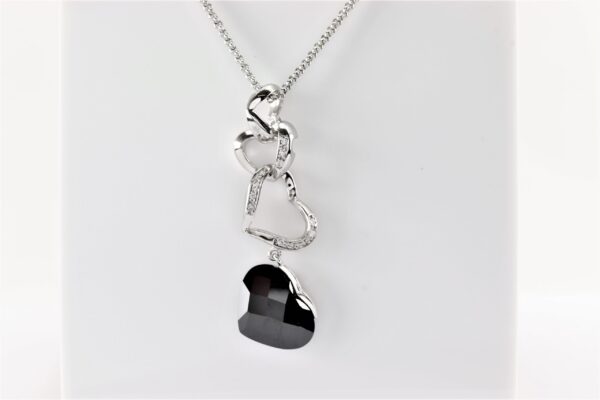 Collier  in Sterlingsilber rhodiniert  mit Zirkonia – Bild 3