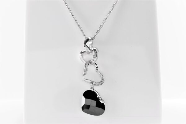 Collier  in Sterlingsilber rhodiniert  mit Zirkonia