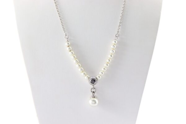 Collier in Sterlingsilber mit Muschelkern-Perlen – Bild 5