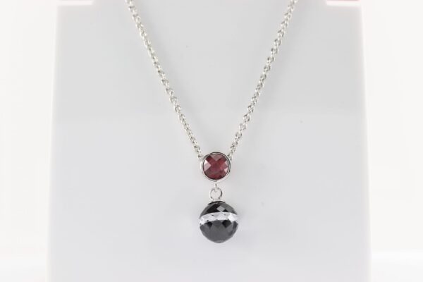 auffallend schönes Collier in Sterlingsilber mit Zirkonia – Bild 3