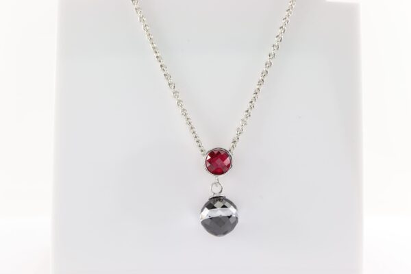 auffallend schönes Collier in Sterlingsilber mit Zirkonia – Bild 5
