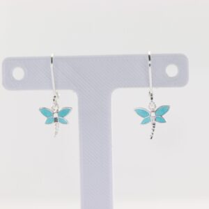 Ohrhänger Libelle  in Sterlingsilber  rhodiniert