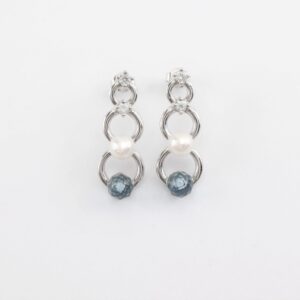 feine Ohrstecker in Sterlingsilber rhodiniert