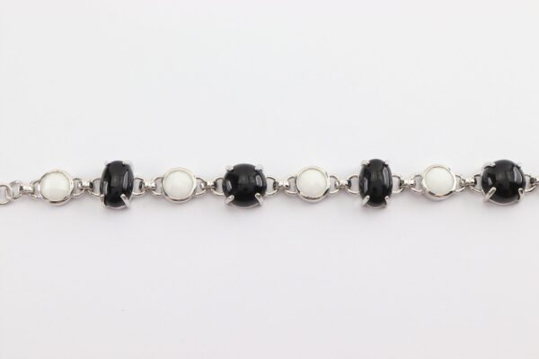sehr feines Armband in Sterlingsilber  rhodiniert – Bild 3