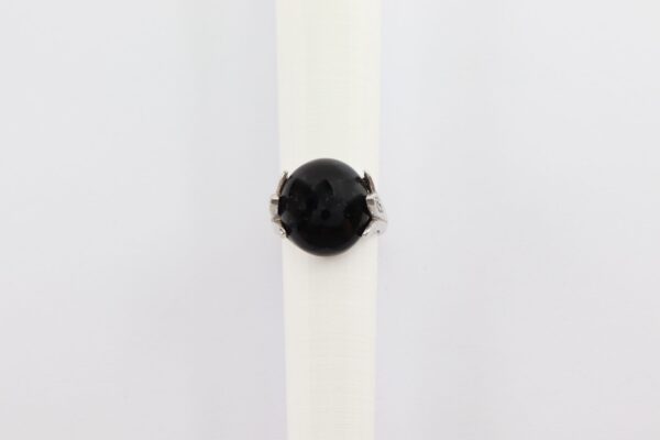 Ring mit Onyx in Sterlingsilber  rhodiniert – Bild 4