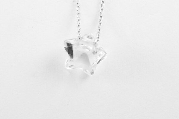 feines Collier in Sterlingsilber mit Bergkristall – Bild 2