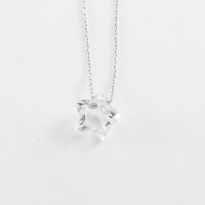 feines Collier in Sterlingsilber mit Bergkristall
